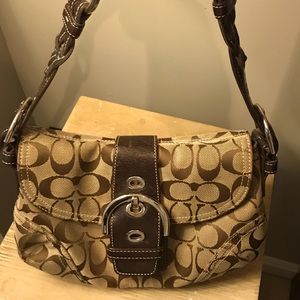 Brown Coach Braided Soho Mini